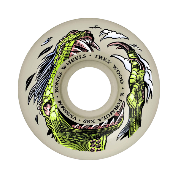 Bones  - Trey Wood Dino Sortas 55mm v5 sidecut X Formula 99a Wheels