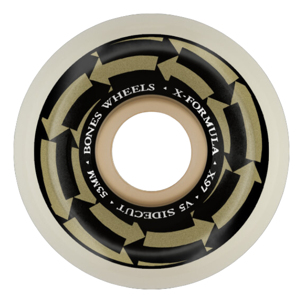 Bones - Hypno Therapy 53mm V5 Sidecut X97 Formula Wheels ( Off White/Black/Gold)